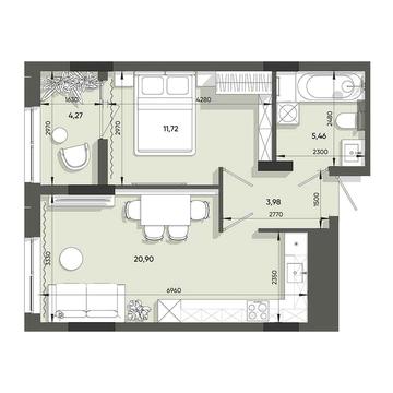 Продаж 1-кімнатної квартири | 46,3 м² | Без Комісії вул.Стрийська