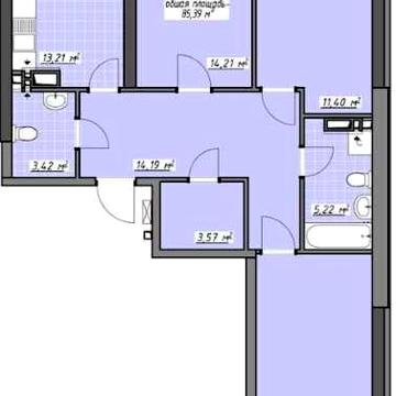 Просторная двусторонняя квартира 87 м² с ремонтом в новом доме ЖК Одесские традиции на Глушко