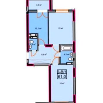 Терміново ! 2к квартира 61м2