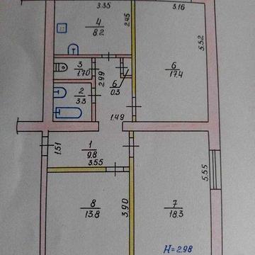 Світла 3-кімн сталінка 73 м², 3 поверх, центр 9 кв. ЮГОК, без ріелтора