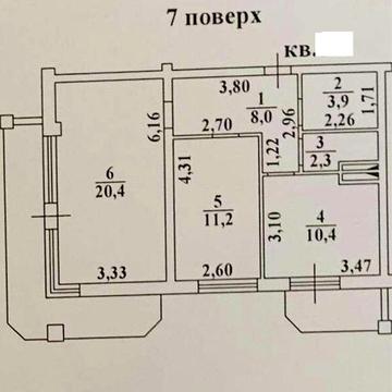 Двухкомнатная квартира в жк  Монблан  на Каманина ЖК Монблан