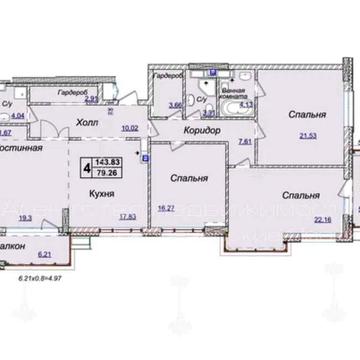 Продаж 4 кімнатної квартири 146,18м2 Верхогляда (Драгомирова), 17Б ЖК Новопечерські Липки