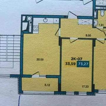 Продаж 2-х кім. квартири по вул. Дж. Вашингтона (Зелена)