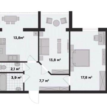 2-кімнатна квартира в Бучі | ЖК «Міленіум Стейт» | 64 м²
