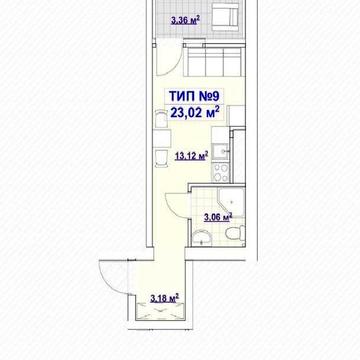 СМАРТ-квартира 23,8 кв.м. ЖК Барви ЖК BARVY