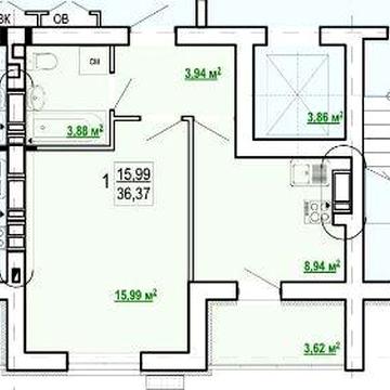 ЖК Гидропарк-ЛУЧШАЯ ЦЕНА за 1-комнатную 37м2 ул.Борткевича ВАРИАНТЫ! ЖК Гидропарк