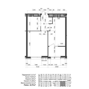 Квартира однокімнатна ЖК Пастерівський