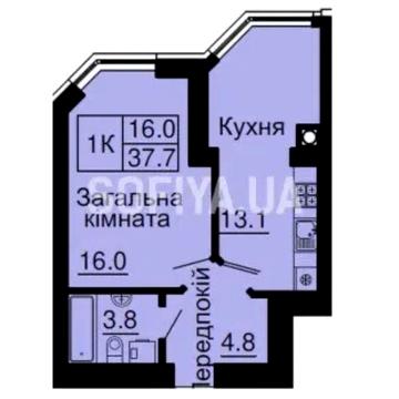 Ідеальний  вид  для вас  1 кім.кв. ЖК Софія Нова,Чабани, Теремки