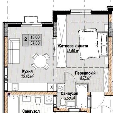 Без% Продається однокімнатна квартира, Чабани новий ЖК Plaza Kvartal 3 ЖК Plaza Kvartal 3