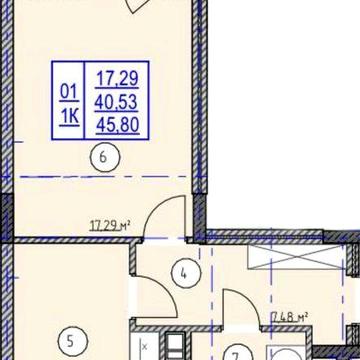 ДВОСТОРОННЯ та велика однокімнатна квартира 46 кв м! на КАСКАДІ