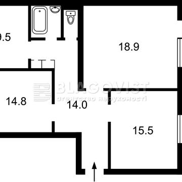 Продам 3 кім квартиру Алмазова Кутузова, 14 Печерськ центр 78 кв.м.
