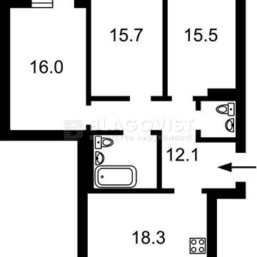 Продаж 3х кімн кв. 89м2 ЖК Dock 32 вул.Набережно-Рибальська дорога 27 ЖК Dock 32