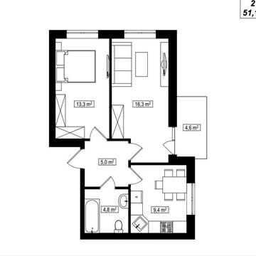 Готова Двухкімнатна квартира в Білогородці! ЖК Амстерда клубний