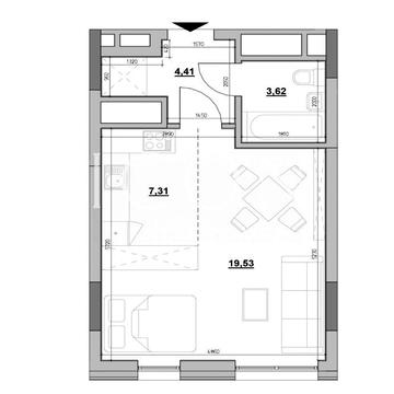 Продаж квартири | 35м² | ЖК Nordicа Residence, 3 черга ЖК Nordica Residence
