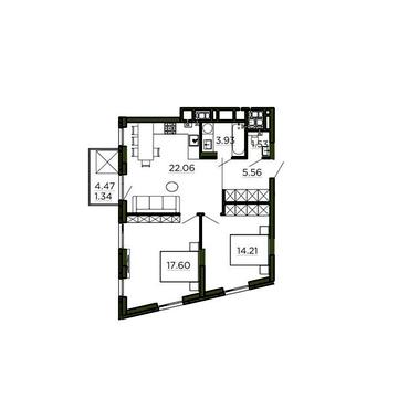 Продаж 2к Квартира Очеретяна вулиця ЖК Etalon Verde