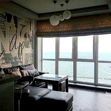 видовая квартира в жк Руслан и Людмила, дом в сквере у моря