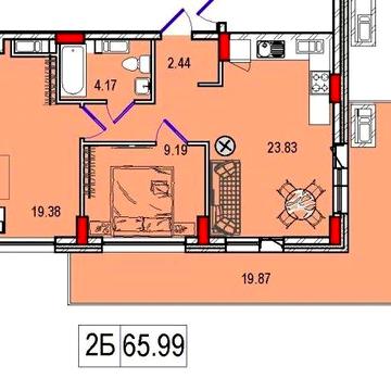 Продам свою 2 комн квартиру с кухней-гостиной 66м2 Derby Style House ЖК Derby Style House