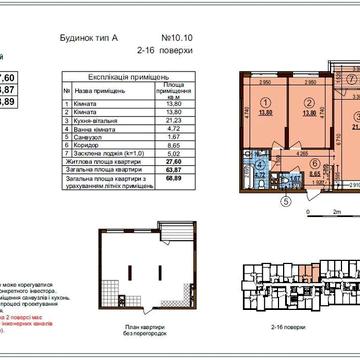 Продам без % 2-кімнатну квартиру в ЖК Варшавський 3. Будинок 10.5 ЖК Варшавський 3
