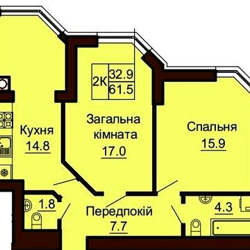 Двокімнатна квартира з документами 63 м2.Жк Софія. Державні програми ЖК Софія Сіті