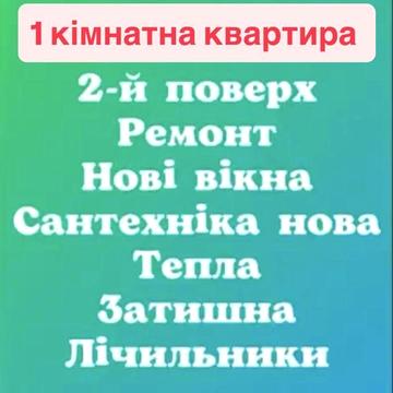 1 кімнатна квартира