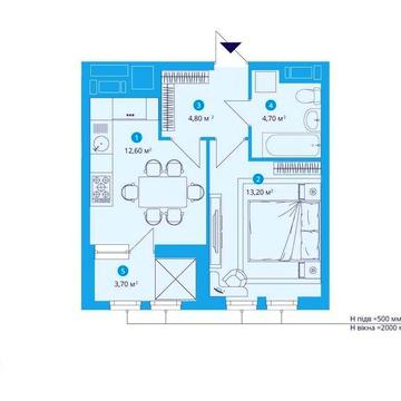 1к квартира, без внутрішніх робіт, ЖК Sky Avenue ЖК Sky Avenu