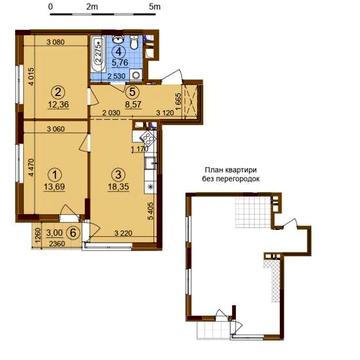 Квартира БЕЗ ПОДАТКІВ Варшавкий 2 60 кв. вул. Родини Крістерів, 14в ЖК Варшавский 2