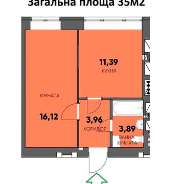 ВИГІДНА ПРОПОЗИЦІЯ в м. Буча. 1к квартира в зданому будинку за 32 000$