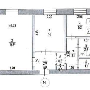 2х кімнатна квартира на кільці 44го кварталу 1й поверх "червона лінія"