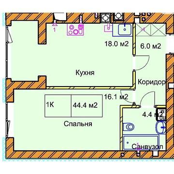Продаж 1к Квартира Чорновола Вячеслава вулиця ЖК Panorama de Luxe