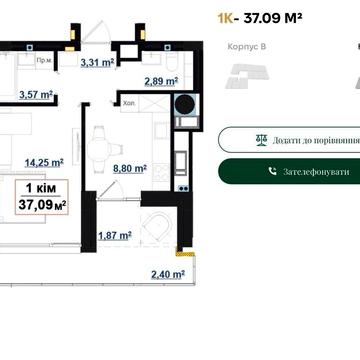 Park Avenu Однокімнатна Сирець ЖК PARK AVENUE premium