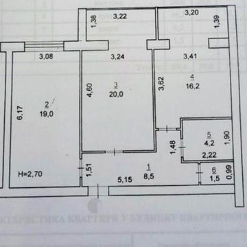 Продам 2-кімн. квартиру 69 м² Низький поверх