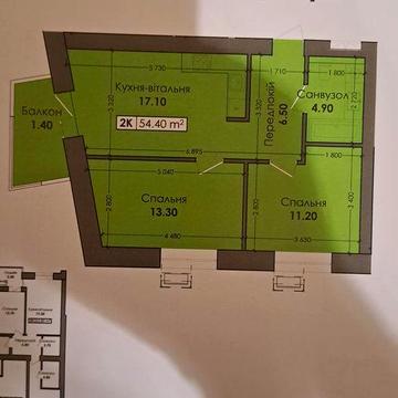 Продаж 2кімн.квартири новобудови, новий  район