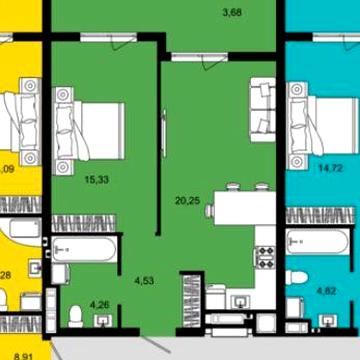 Однокімнатна Квартира у ЖК Continent West Загорська ЖК Contonent West