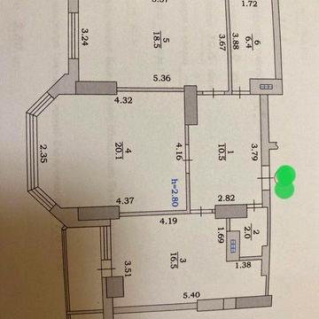 Велика двокімнатна на вул.Парусна