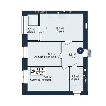 2-х кімнатна квартира газовий дім біля центру Одеси