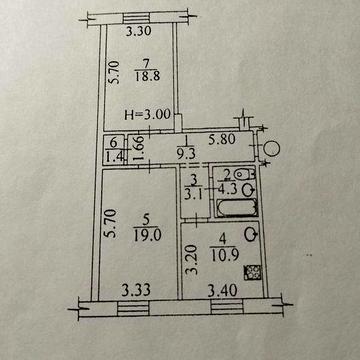 Здам в оренду 2-кімнатну повногабаритну квартиру в Пятихатках