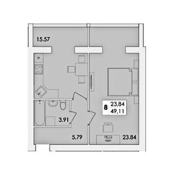 Продаж 1к Квартира Жуйка вулиця ЖК Green Village