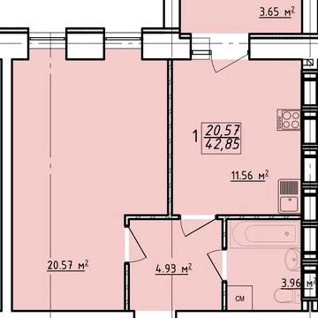 Продам 1 комнатную квартиру ЖК Левада-2, Гагарина 43м2  VW ЖК Левада 2