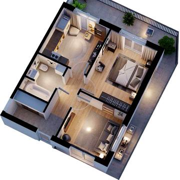 2-кімнатна квартира з двориком Білогородка 1 поверх $32987