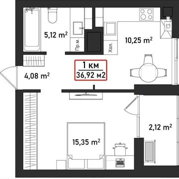 Продаж 1-кімнатної квартири в ЖК Акварелі ЖК Акварелі