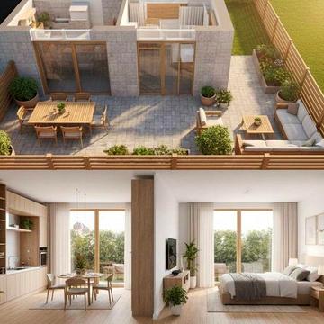 2-кімнатна квартира з двориком Білогородка 1 поверх $31487