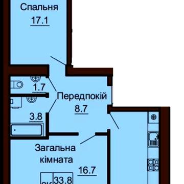 Двокімнатна квартира 67,7 м2. Жк Софія Сіті . Державні програми. ЖК Софія Сіті