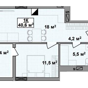 Продається 1 - кімнатна квартира бізнес-класу в ЖК Liberty Gardens ЖК Liberty Gardens