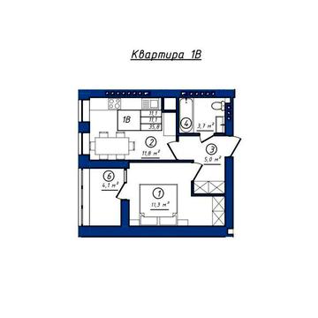 НАЙДОСТУПНІША 1-кімнатна в ЖК “Сонячний” 35,8 м² лише 24 165 $ ЖК Сонячний (Васильків)