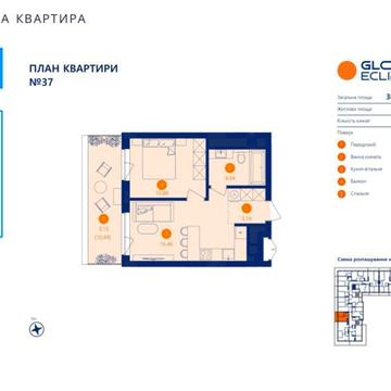 Продаж 1к квартири від БК Глобус ЖК Globus Ecliptica