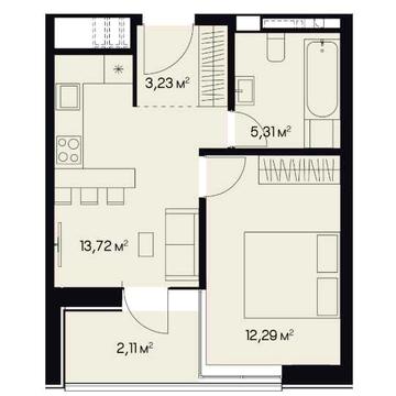 1-кімнатна біля Погулянки_59 700дол_Без комісії