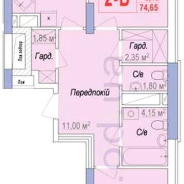 Двокімнатна квартира на Черемушках