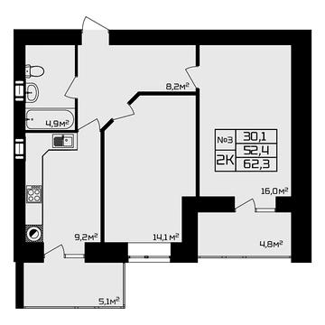 Продаж 2к Квартира ЖК DOBROBUD 2.0