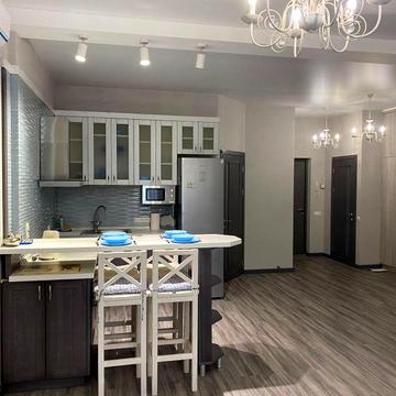 Кухня-студия+ спальня ЖК  Санторини, 10 Фонтана, МОРЕ