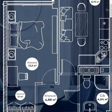 Продаж 1к Квартира Шкільна вулиця ЖК Новая Европа